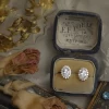 Elegant retro light luxury Zircon Earrings womens 925 Sterling Silver gorgeous banquet Stud Earrings Jewelry
