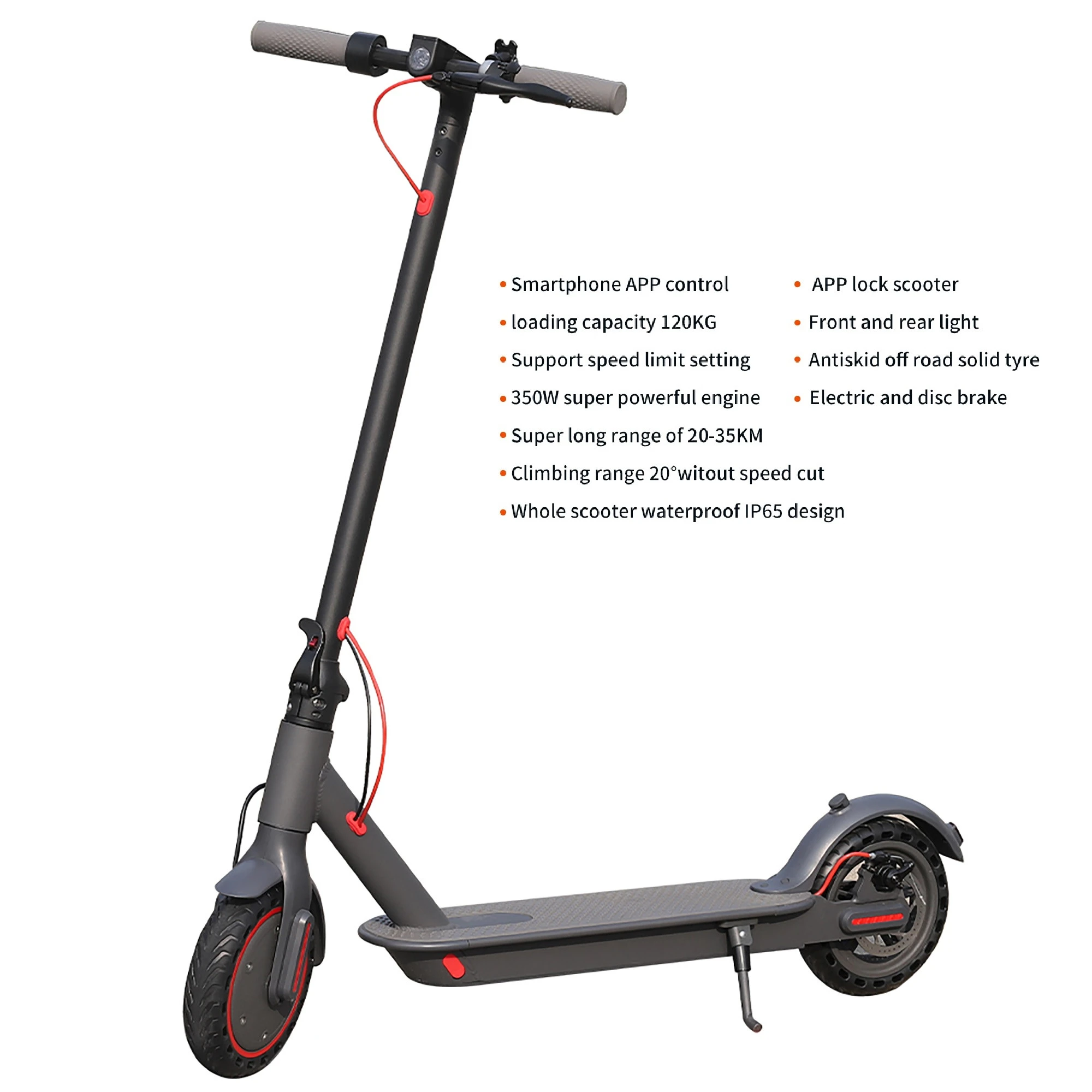 EU Warehouse dropshipping 350W 10.4Ah AOVO electric kick scooter with APP connect for Adult