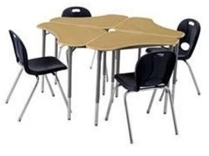 Europe International School Flexible Innovative School Classroom Trapezoid Desk Equipment Furniture