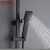 Import European Bathroom Smart Showerhead Stainless Steel Rain Massage Overhead Black Square Rainfall Led Shower Head from China