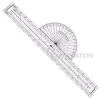 FAA Aviator Students Professional Nautical Miles Scale Ruler with Fixed Protractor for Class Flying Map Reading
