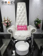 Factory direct modern white pedicure chair luxury for nail salon
