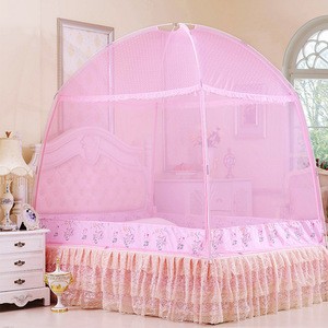 Factory direct sales of the new three open the door Mongolian bag bed nets dome zipper mosquito nets