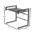 Import factory Outlet with hooks Metal non-perforated floor big microwave oven stand rack from China