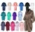 Import Factory Price In-stock Ladies Polyester Satin Robe Bathrobe Satin Pajamas from China