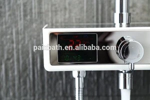 Factory supply single handle time temperature display bathroom shower faucet sets