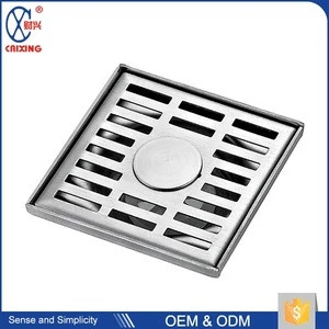 Factory supply square tile insert concealed stainless steel linear floor drain trap