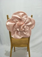 Fancy Big Flower in Blush Wedding Chair Cover