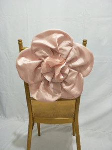 Fancy Big Flower in Blush Wedding Chair Cover