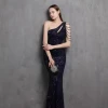 fashion elegant club party dress wholesale one shoulder long dress elegant  womens evening dress