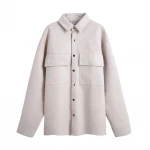 Fashion Plain Long Sleeve Lapel Solid Color Single Breasted Velvet Faux Suede Mens Jackets