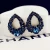 Import Fashion sapphire geomantic droplets hoop earrings inserted water drop earrings from China