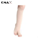 Fashion women knee high 20-30mmhg custom medical nylon compression stocking