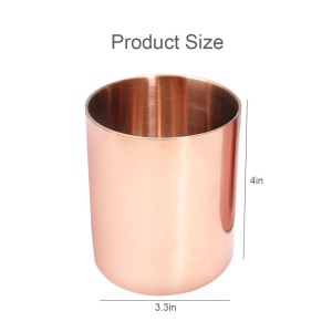 Fashionable woman Daily makeup Stainless Steel rose gold brush holder