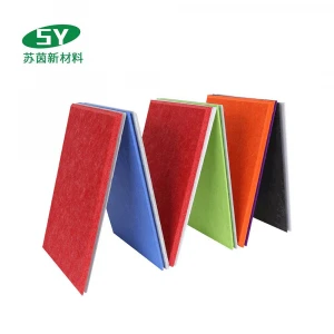 Fireproof Acoustic Wall Ceiling Panel Decoration fabric 100% Polyester Fiber Wall Acoustic Panel