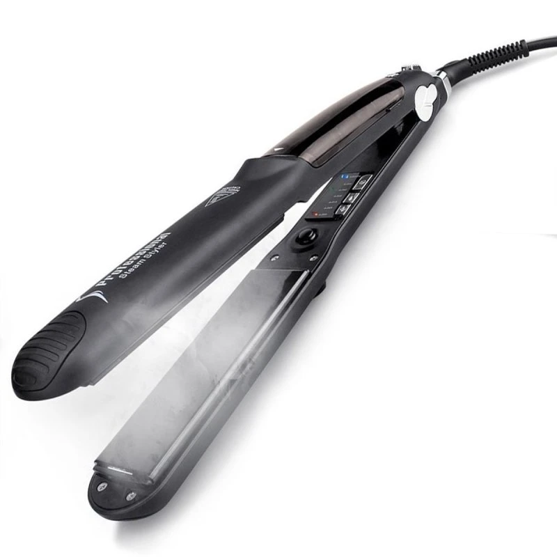 Flat Irons Salon Vapor Heat up Fast Hair Straightener Steam with Anion Care