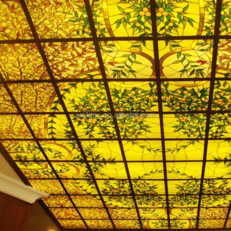 FLORWAL STAINED GLASS CEILING ROOF