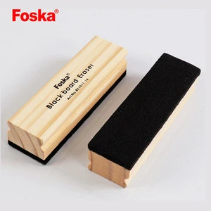 Foksa School Wooden Felt Dry Erase White Black board Eraser