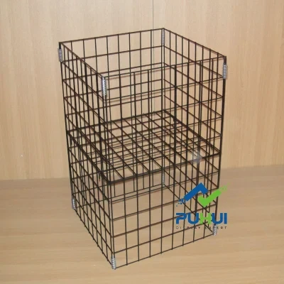 Foldable Grid Wall Cube Wire Bulk Goods Promotion Store Dump Bin (PHY622)