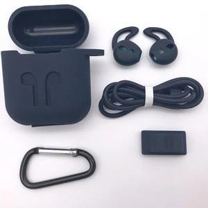 for airpod silicone protective case accessories, strap band holder earphone cover carabiner