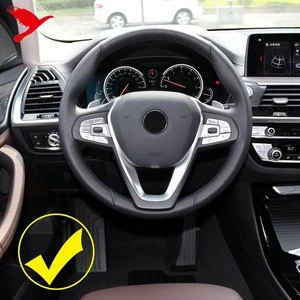 For BMW X3/5 Series 18-20, 6GT 17-20 Car Accessories Steering Wheel Buttons Frame Decor Trim Real Carbon Fiber 1PC