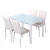 Import Free Sample Made in china Factory Wholesale Modern dining room furniture clear tempered glass dining table from China