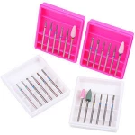 FREE SHIPPING Girls Women Nails Art Polishing Buffing Burnishing Manicure Set Nail Drill Bits Carbide Ceramic For Clean Cuticle