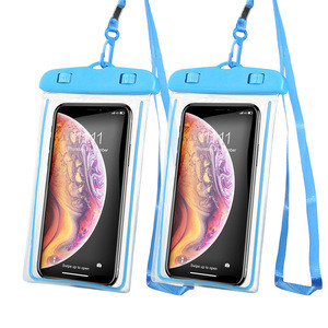 Free Shipping High Quality PVC ABS Light Strip Waterproof Colorful Phone Case for Under Water Mobile Phone Bag