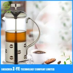 French Press Coffee & Tea Makers --Best Coffee Press Pot with 304 Grade Stainless Steel & Heat-Resistant Borosilicate Glass