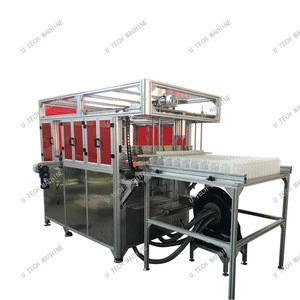 Full auto empty pe pet pp glass bottle bagging packaging machine pouch bottle into bag machinery