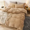 Full Size Luxury Soft 7 Piece Plush Shaggy Teddy Fur Bedding Comforter Sets