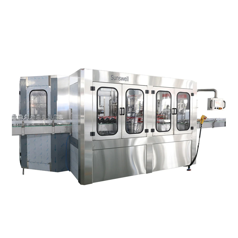 fully automatic glass bottled juice filing line