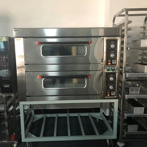 General bakery restaurant kitchen electric oven can be used in pizza bread food 2 deck 4 tray deck oven