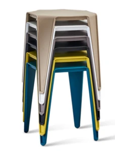 geometric modeling italian design plastic chair stackable stool