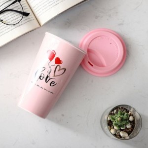 Gift Hot Sell New Releases Insulated Coffee Ceramic Cup Without Handle Thermal Ceramic Travel Mug