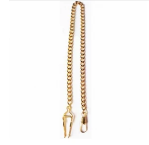 Gold Plated Belt Loop Pocket Watch Chain