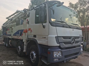 Good Condition second hand  Used  benz Zoomlion 49M  Truck Mounted Concrete Pump   ACTROS 4141
