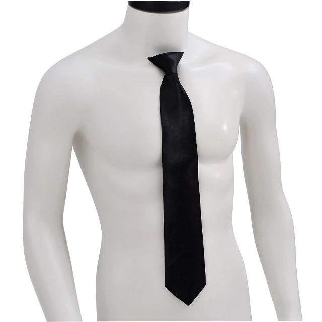 Good Quality black tie with black bow tie