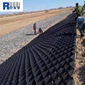 Grass Paver Molds Stabilizer Gravel Stabilizer Paving Grid Gravel Plastic Geomembrane Hdpe Road HDPE Geocell 1.4-1.5 Mm 1-1.1mm