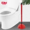 H130003 LIAO Hot Selling Long Handle Household PVC Rubber Toilet Plunger