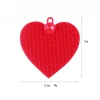 Heart-shaped Silicone Washing Brush Cleaner Dish Scrubber Silicone Sponge For Kitchen Cleaning Dish Brush