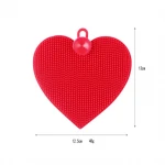 Heart-shaped Silicone Washing Brush Cleaner Dish Scrubber Silicone Sponge For Kitchen Cleaning Dish Brush