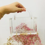 heart Wholesale Metal alloy lady acrylic clutch evening bag women