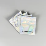 Heat Sealed Packaging Clear Front Holographic Back Plastic Zipper plastic bag