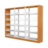 heavy duty steel double side bookshelf furniture factory price school library furniture bookcase design