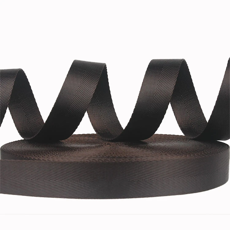 Herringbone strips seat belt strap 38mm nylon polyester webbing