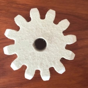 High density wool felt wheel gear for small machine