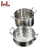 High quality 3-Tier stainless steel 304 steamer pot big capacity kitchen pots cooking steamer with glass lid