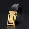 High Quality Cowhide Genuine Leather Sliding Buckle Genuine Real Leather Belts for Men