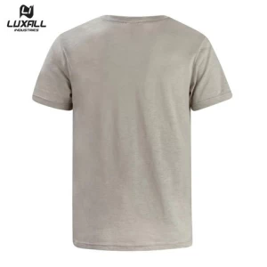 High Quality fabric 100% cotton Men Casual Round Neck plain grey T-shirt